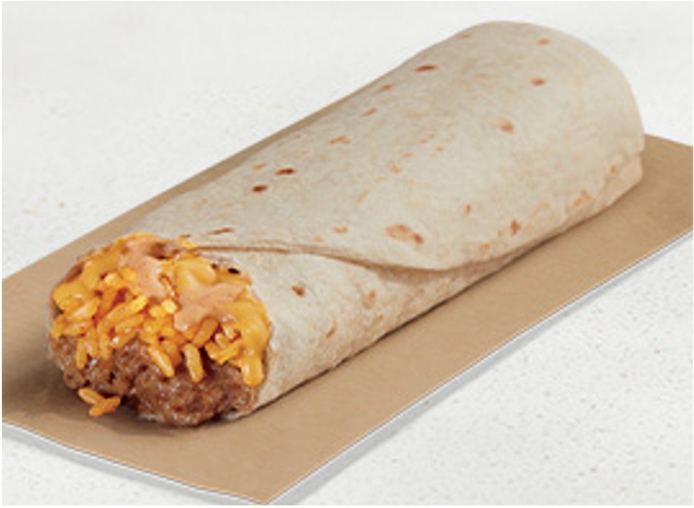 Best Seller Taco Bell Menu Items - Cheesy Bean and Rice Burrito