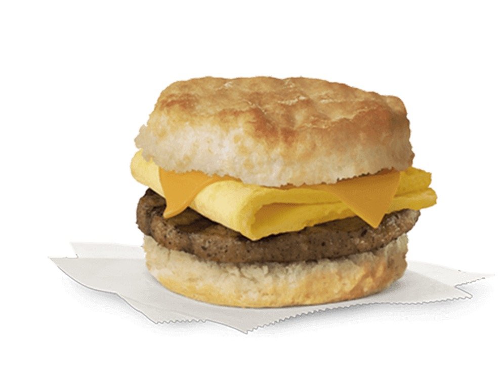Chick Fil A Breakfast Menu - Sausage, Egg & Cheese Biscuit