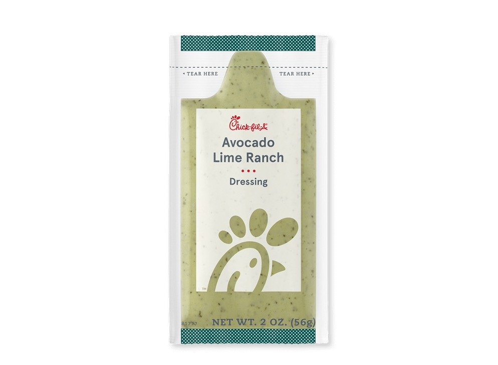 Chick Fil A Dipping Sauces and Dressings Menu - Avocado Lime Ranch Dressing