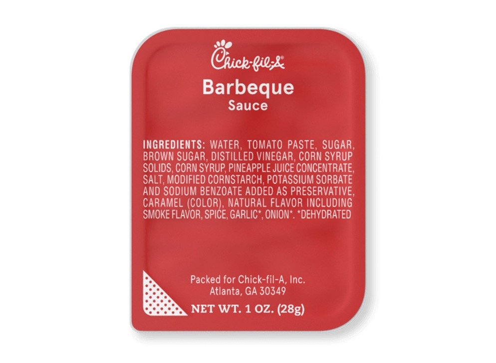 Chick Fil A Dipping Sauces and Dressings Menu - Barbeque Sauce