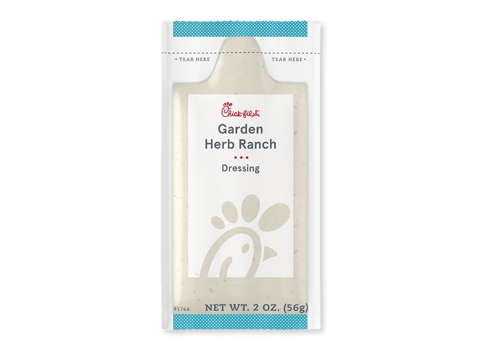 Chick Fil A Dipping Sauces and Dressings Menu - Garden Herb Ranch Dressing