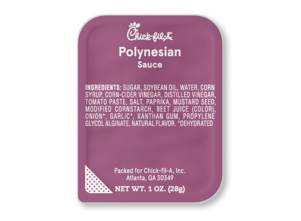 Chick Fil A Dipping Sauces and Dressings Menu - Polynesian Sauce