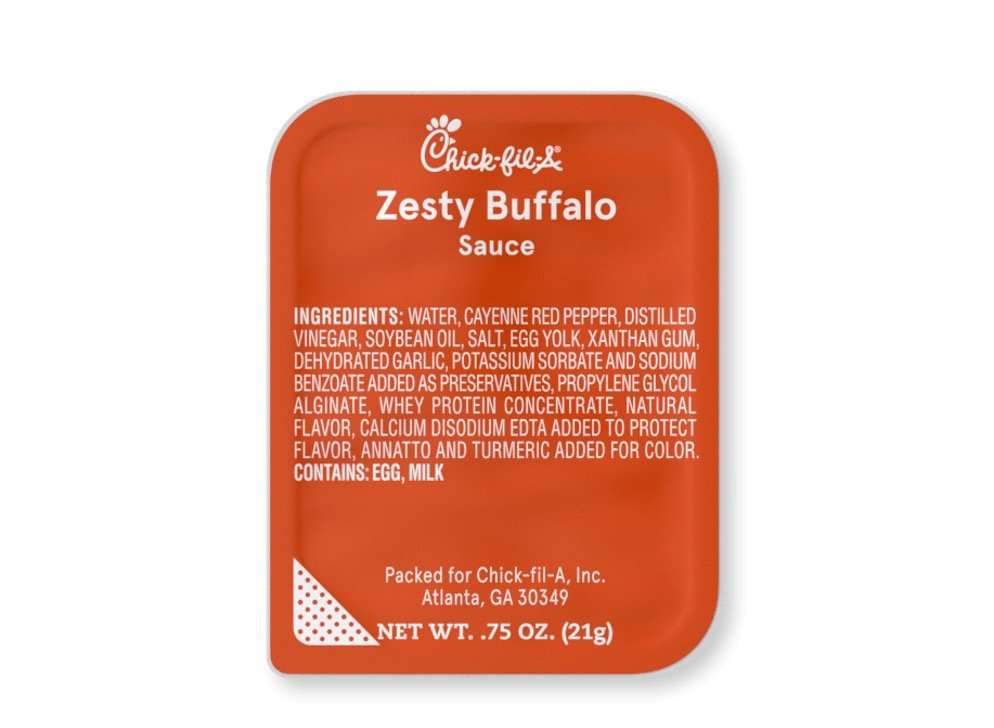 Chick Fil A Dipping Sauces and Dressings Menu - Zesty Buffalo Sauce