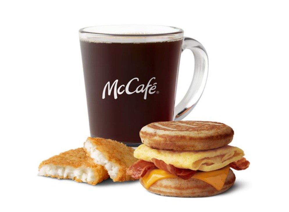 Mcdonalds Breakfast Menu - Bacon, Egg & Cheese McGriddles Meal