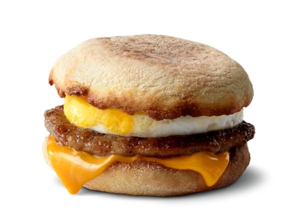 Mcdonalds Breakfast Menu - Sausage McMuffin with Egg