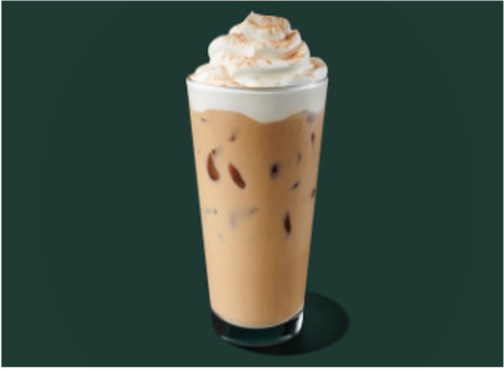 StarBucks Cold Coffees Menu - Iced Caramel Brulée Latte