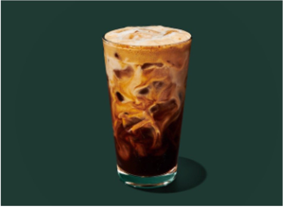 StarBucks Cold Coffees Menu - Iced Hazelnut Oatmilk Shaken Espresso