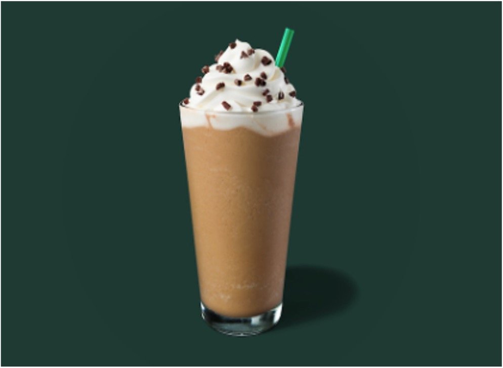 StarBucks Frappuccino Blended Beverages Menu - Peppermint White Chocolate Mocha Frappuccino Blended Beverage