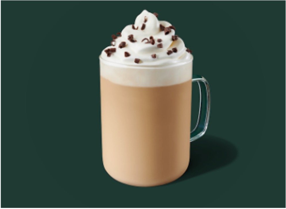 StarBucks Hot Coffees Menu - Peppermint White Chocolate Mocha