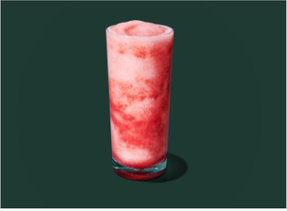 StarBucks Iced Energy Menu - Frozen Tropical Citrus Iced Energy with Strawberry Puree