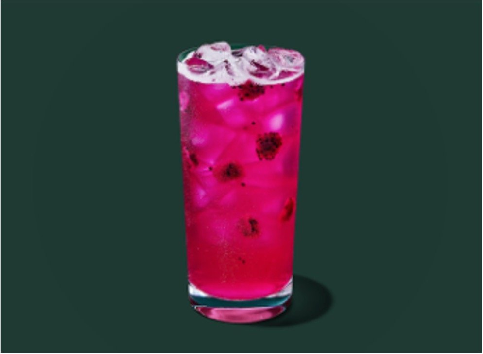 StarBucks Refreshers Beverages Menu - Mango Dragonfruit Refresher