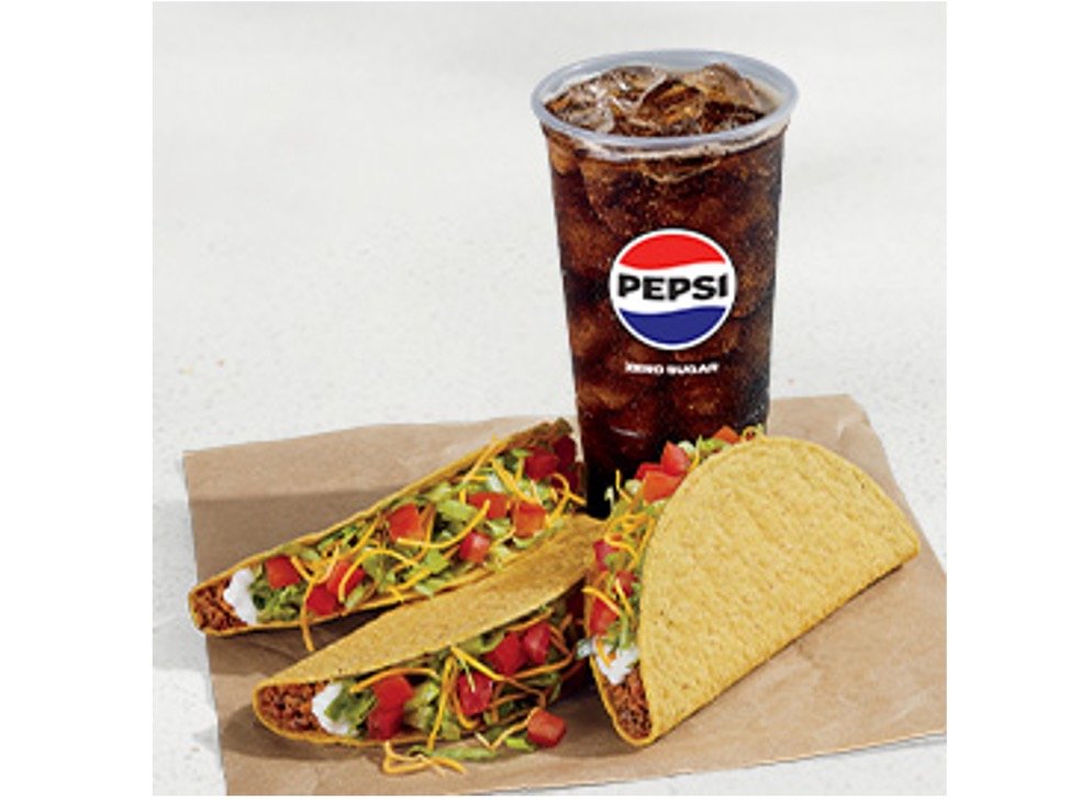 Taco Bell Menu Items - 3 Crunchy Tacos Supreme Combo