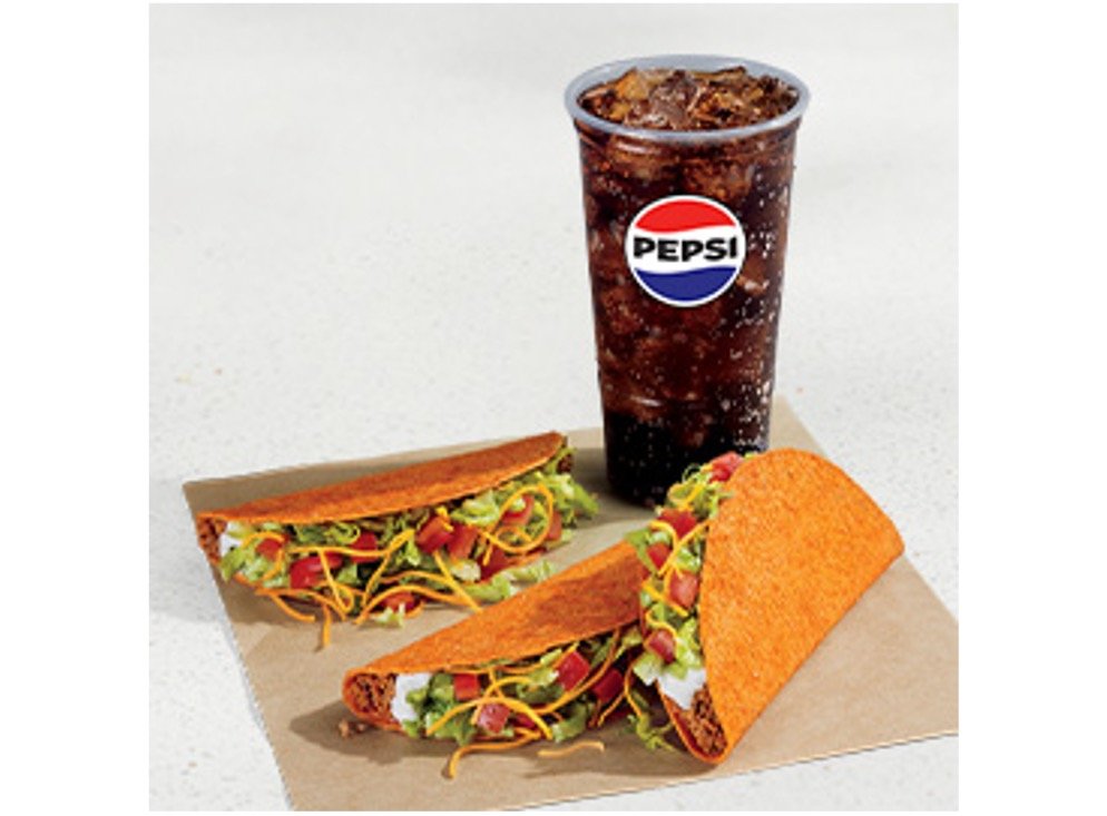 Taco Bell Menu Items - 3 Doritos Locos Tacos Supreme Combo