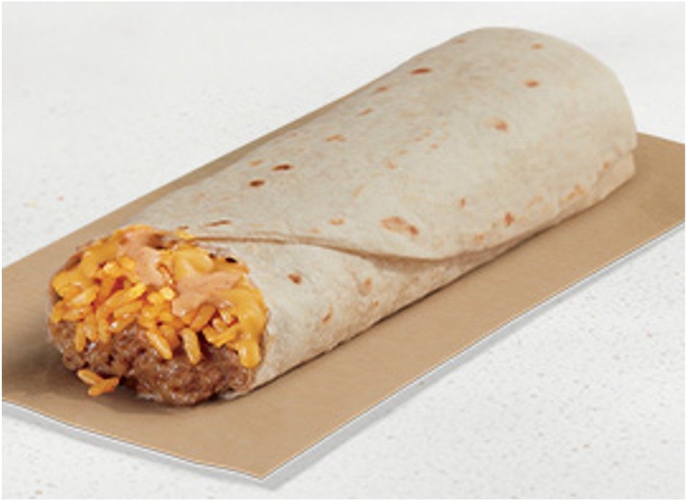Taco Bell Menu Items - Cheesy Bean and Rice Burrito