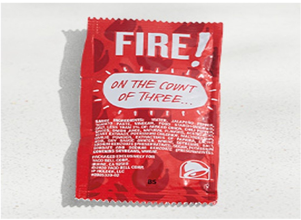 Taco Bell Menu Items - Fire Sauce Packet