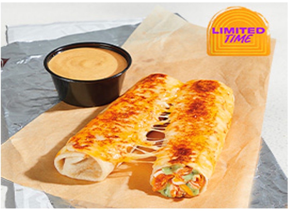 Taco Bell Menu Items - Slow Roasted Chicken Cheesy Dipping Burritos