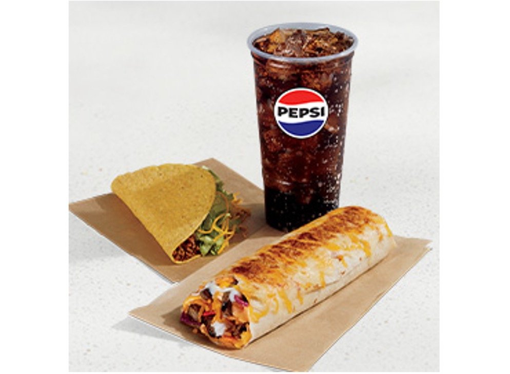 Taco Bell Menu Items - Steak Grilled Cheese Burrito Combo