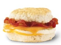 Wendys Breakfast Menu - Bacon, Egg & Cheese Biscuit