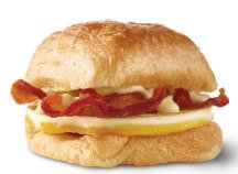 Wendys Breakfast Menu - Bacon, Egg & Swiss Croissant