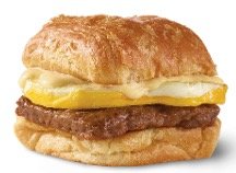 Wendys Breakfast Menu - Sausage, Egg & Swiss Croissant