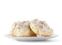 Wendys Breakfast Menu - Sausage Gravy & Biscuit